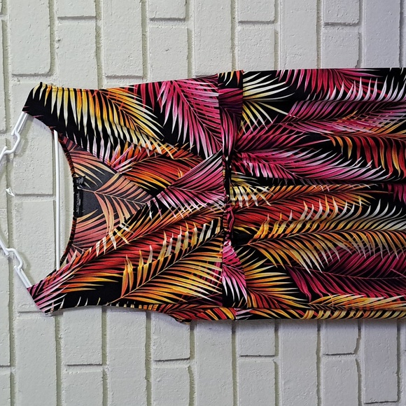 Notations Multicolor Vibrant Tropical Sleeveless Maxi Dress. Size 3X - Picture 2 of 9